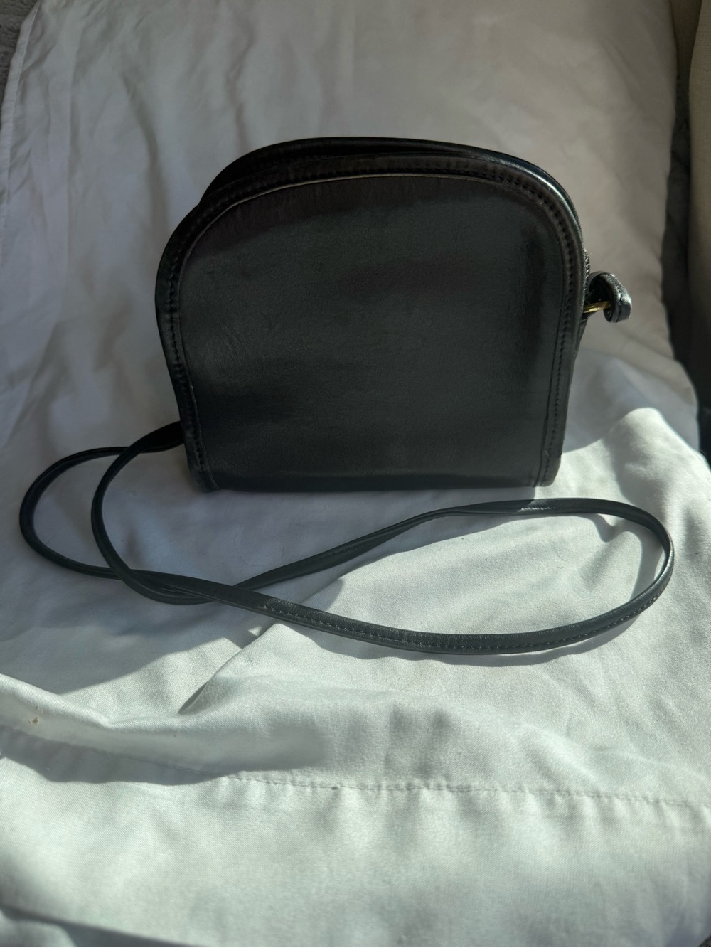Vintage Coach Abbie Mini Black Leather Crossbody Bag 9017